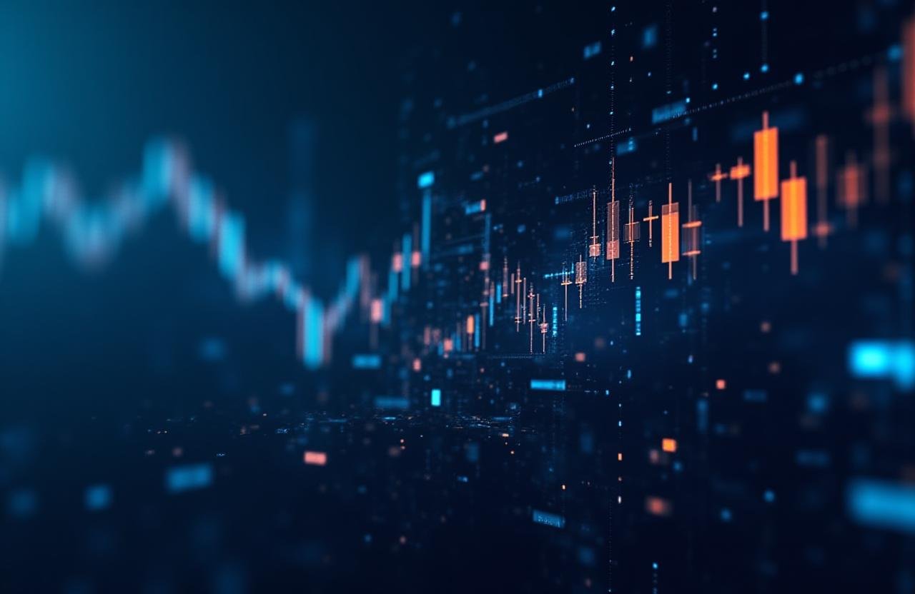Stock market trends background